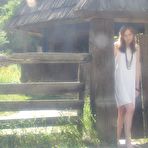 Second pic of Katya B - Katya B takes her green dress outdoors in the country and shows her divine body.