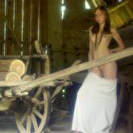 Second pic of Katya B - Katya B takes her sexy white dress off in the barn and shows us her amazing ass.