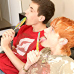 First pic of When Preston copulates him missionary, Conner ends up cumming and once Preston pulls out and shoots on the lollipop, the two take up with the tongue it off together gay twink thumbnail