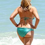 Fourth pic of Natasha Henstridge wearing a bikini at a beach in Hawaii