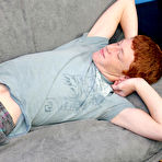 Second pic of Cute Redhead Alan Parish lays back for a sexy interview with the director and a hot jackoff sesh gay asian twink sex at Boy Crush!