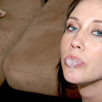 Fourth pic of MILF Hunter Picture Gallery Sweet cute brunette milf getting cum shot in her mouth