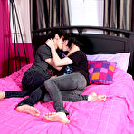 Fourth pic of They go to sleep and dream of each other in a large pink bed first time gay sex story