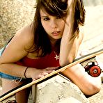 Third pic of Ariel Rebel - Naughty Ariel Rebel rides a skateboard in a very tiny mini skirt to show her slit.