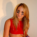 First pic of Hotty Stop / Brooke Marks gets into the sporting spirit by wearing very little clothes while holding a football