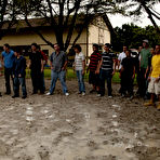 Second pic of Naked pig chasing, naked bareback racing, and naked paintball... yeeeee hawww gay leather groups