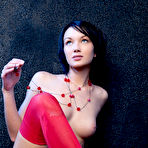Second pic of Loreen A - Loreen A takes her sexy black red thongs and teases us in sexy red stockings.