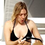 Fourth pic of Chloe Sevigny sexy in black bikini on the beach in Miami