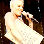 Second pic of Pink sexy performing live at Tuborg Greenfest, shows cleavage