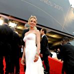 Second pic of Uma Thurman in white night dress at Midnight In Paris premiere in Cannes 2011