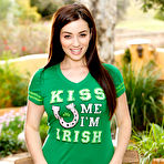 First pic of Taylor Vixen celebrates St Patrick's Day with two fingers up her pussy