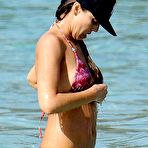 Second pic of Jessica Alba in purple bikini on the beach