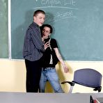 Fourth pic of This backdrop features risible action against the black board as well as on the dominie's desk free gay male twink sex video at Teach Twinks