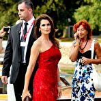 Third pic of Cindy Crawford in red night dress at 68th Venice Film Festival