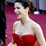 Third pic of Sandra Bullock in red night dress at 83rd Annual Academy Awards
