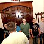 Fourth pic of These pledges are getting drilled with questions left and right... and they don't know shiiiiiiiiiiiiiiit gay group sex men