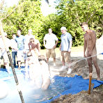 Second pic of There is nothing like a nice summer time splash, especially when the pool is man made and ghetto rigged as fuck gay group orgy