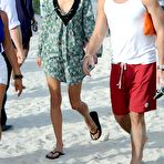 Second pic of Alessandra Ambrosio in black bikini on a beach