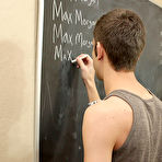 First pic of After sucking every others dicks, Max Martin braces himself against the wall so Max Morgan can impale him with his cock gay blond twinks cum at Teach Twinks