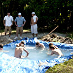 Third pic of I mean its not embarrassing enough playing naked in a nasty fake pool men shirtless group