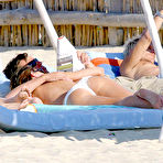Second pic of Claire Forlani in bikini and topless on the beach paparazzi shots