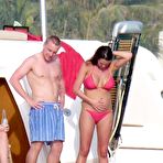First pic of Pregnant Danielle Lloyd in red bikini on the yacht in Dubai