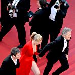 Third pic of Emmanuelle Seigner legs & cleavage in Cannes