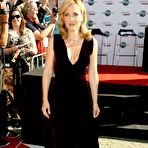Fourth pic of Gillian Anderson posing for paparazzi at premiere