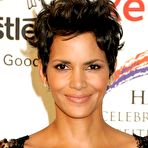 Third pic of Halle Berry shows cleavage at Jenesse Silver Rose Benefit in Beverly Hills