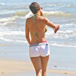Fourth pic of Halle Berry sexy in bikini on the beach in Malibu