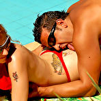 Fourth pic of Julia Fontanelli - Poolside Lovers | Mike In Brazil .com 
