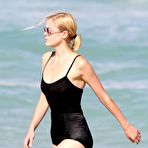 Second pic of James King caught in black bikini at the beach in Miami