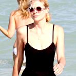 Third pic of James King caught in black bikini at the beach in Miami