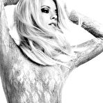 Second pic of Lily Allen black-&-white topless pix