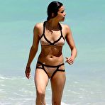 Third pic of Michelle Rodriguez hard nipples in bikini