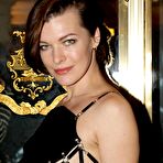 Second pic of Milla Jovovich posing at Versace Front Row