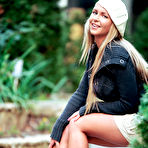 Fourth pic of Amanda Blake - Smoking hot blonde gal Amanda Blake strips outdoors and shows her tight ass.