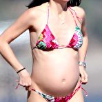 First pic of Selma Blair pregnant in a bikini at the beach in Malibu
