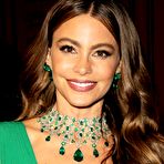 Third pic of Sofia Vergara deep cleavage in green dress