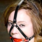 Third pic of SexPreviews - Maddy OReilly rope bound with blindfold and red ballgag is made to cum