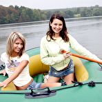 First pic of Clubseventeen two cute teens having fun in a rowboat