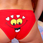 First pic of PinkFineArt | Red Cotton Briefs Tanline from Full Bum Panties