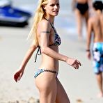 Second pic of Michelle Hunziker sexy in bikini on the beach paparazzi shots