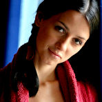 Fourth pic of Elena F - Elena F takes her lingerie off in front of the camera and shows her big round jugs.