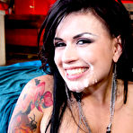 Fourth pic of Eva Angelina - Eva Angelina takes her clothes off for the camera and gets her hungry cunt banged.