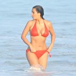 First pic of Kim Kardashian in red bikini candids