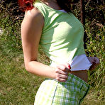 First pic of Gabrielle Lupin - Gabrielle Lupin spices an everyday walk with a passionate striptease on camera.