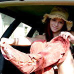 Third pic of Gabrielle Lupin - Sexy Gabrielle Lupin shows off her soft soles and toes in the trunk of her car.