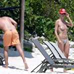 First pic of Heidi Klum caught topless on a beach in Mexico