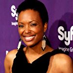 Second pic of Aisha Tyler shows nude tits through transparent dress